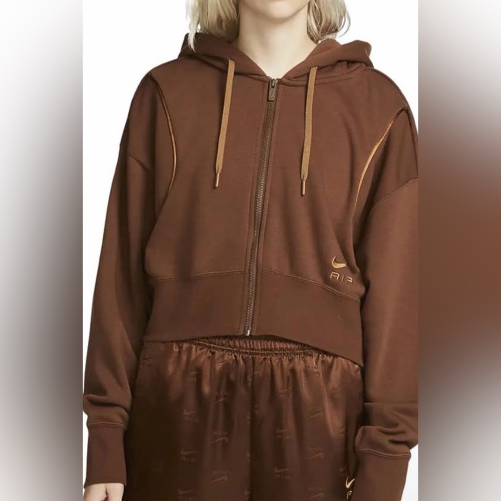 Nike Air Women's Chocolate Brown zip up sweater Jacket M